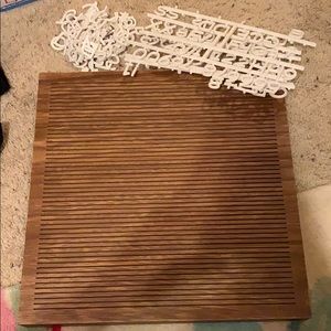 wooden letter board